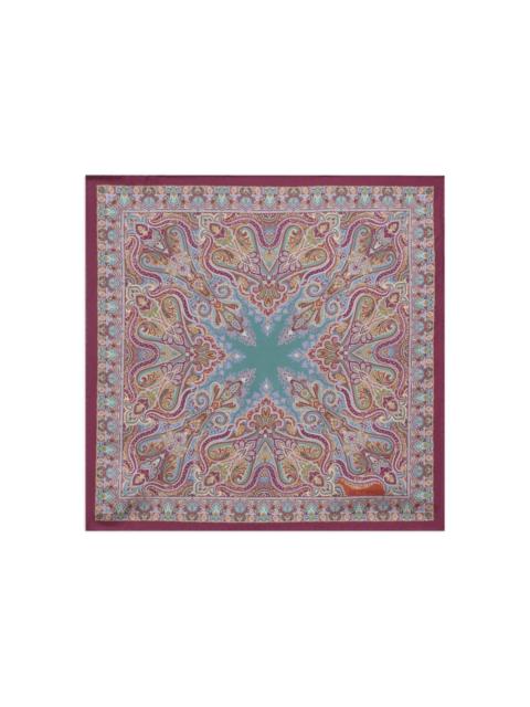 floral paisley silk pocket square