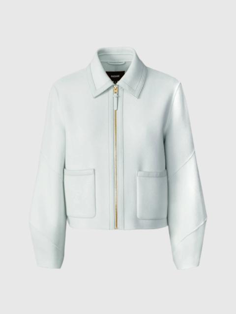 SOLANA Double-Face Wool balloon sleeved short jacket