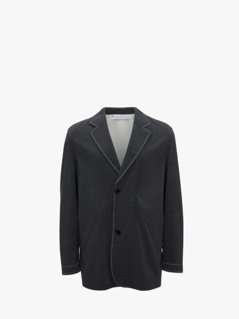 REVERSIBLE SINGLE-BREASTED BLAZER