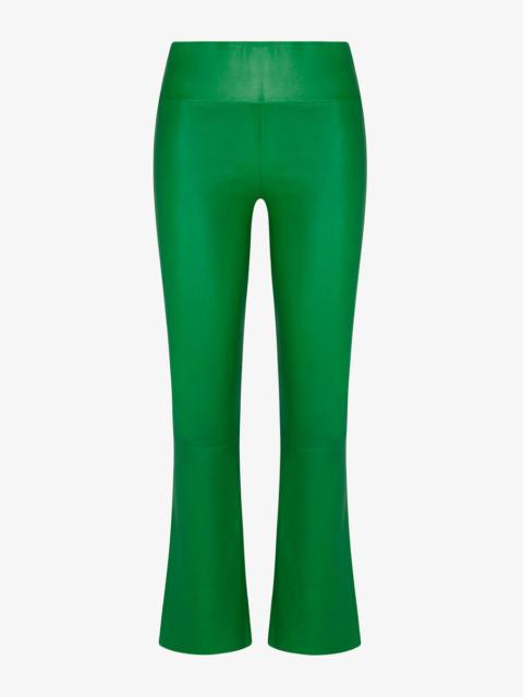 GRACE LEATHER CROP FLARE