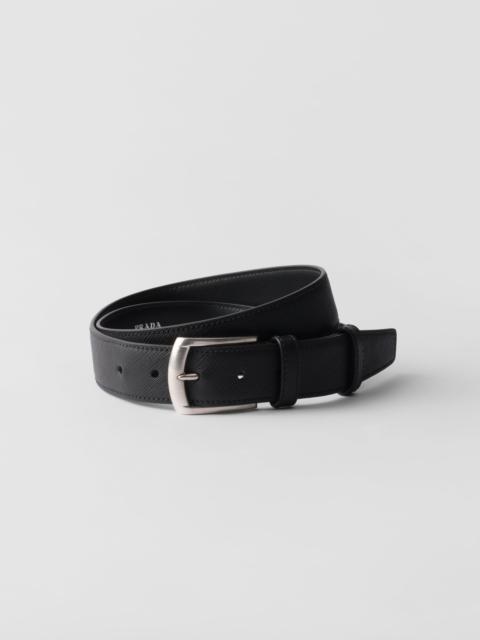 Saffiano leather belt