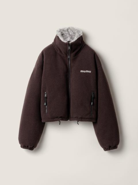 Fleece down jacket