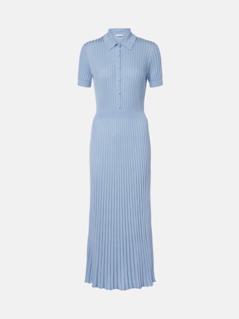Amor ribbed-knit silk and cashmere maxi dress