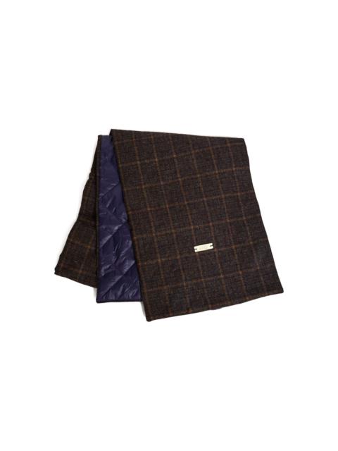 quilted tartan double-face scarf