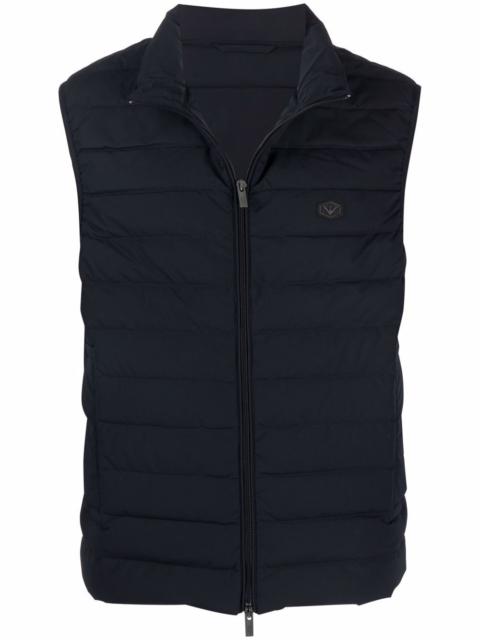 zip-up sleeveless down gilet
