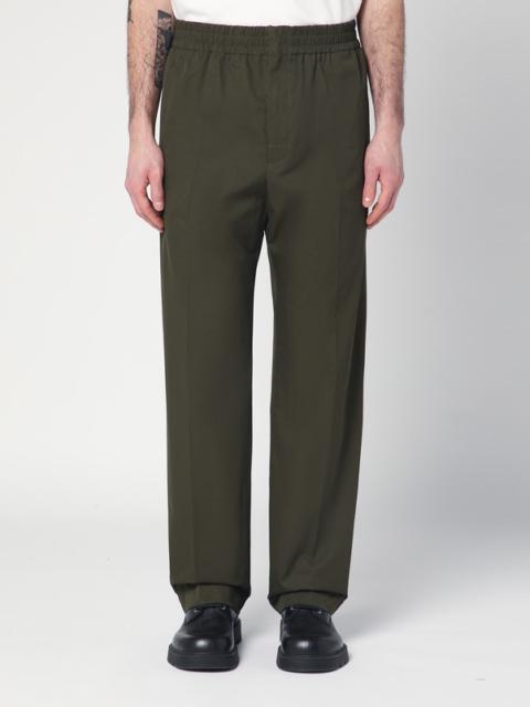 Dark green cotton trousers