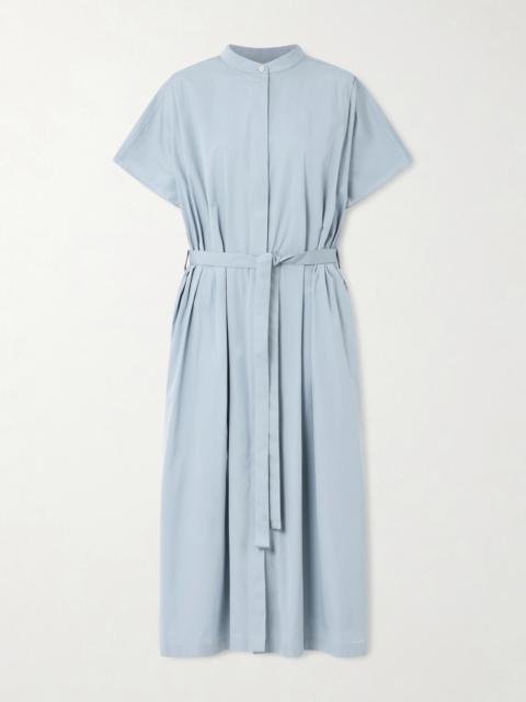 Belted Cotton-poplin Dress