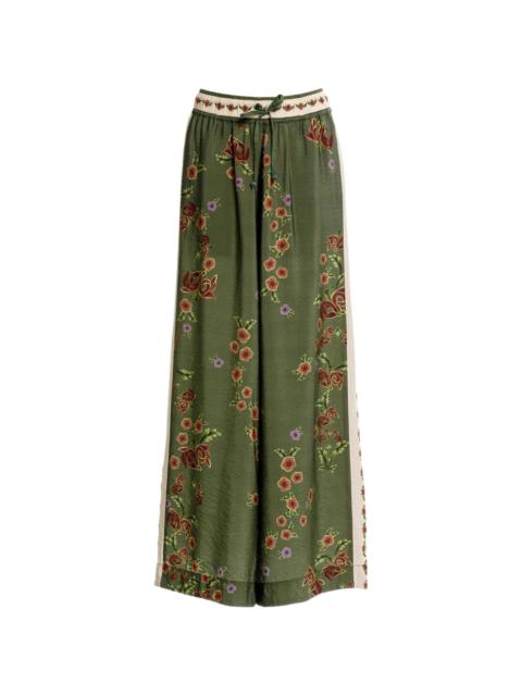 Janis Aura floral-print trousers