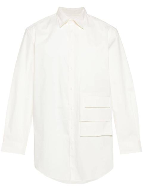 pocket-detailed poplin shirt