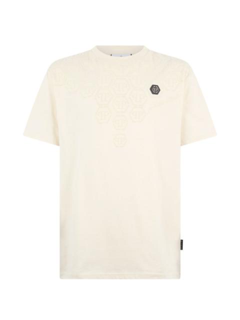 round-neck monogram T-shirt