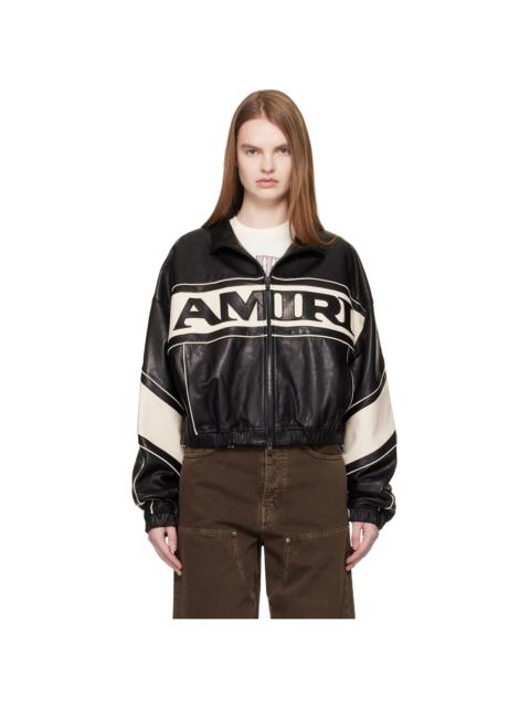Black AMIRI Sport Leather Jacket