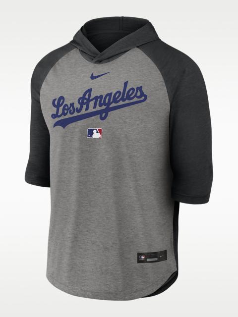 Los Angeles Dodgers Authentic Collection Flux Men's Nike Dri-FIT MLB 3/4-Sleeve Hooded T-Shirt