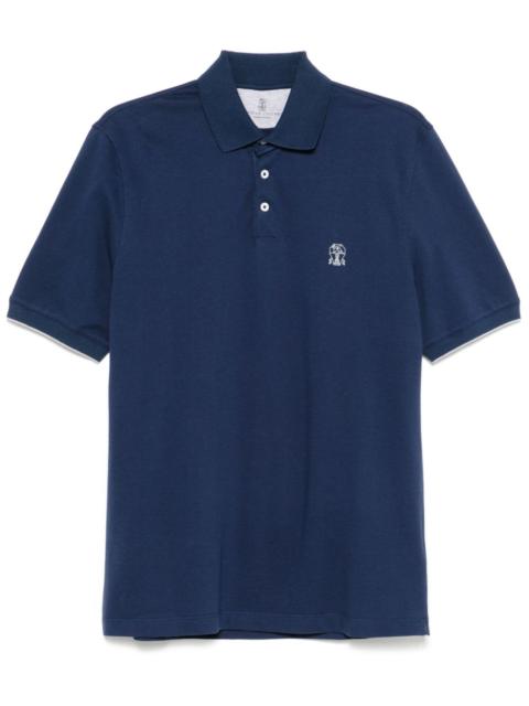 logo-print polo shirt