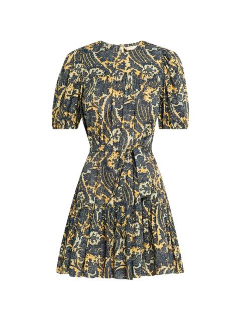 Rosalie floral belted mini dress