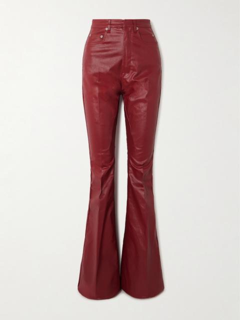 Bolan Coated Cotton-blend Flared Pants