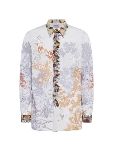 Diomede ruffled floral-print shirt