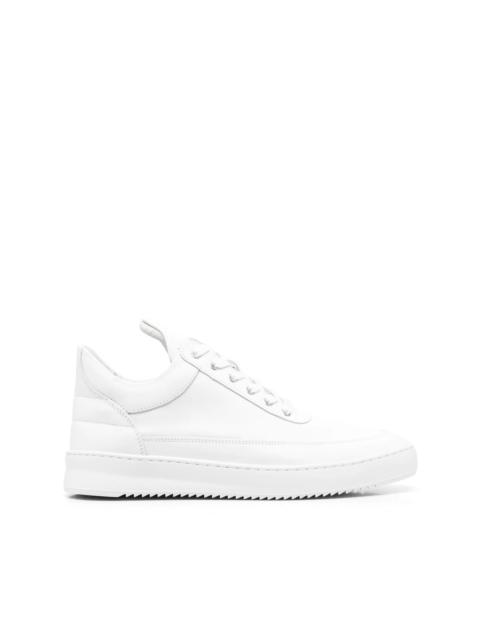 logo-embossed lace-up sneakers