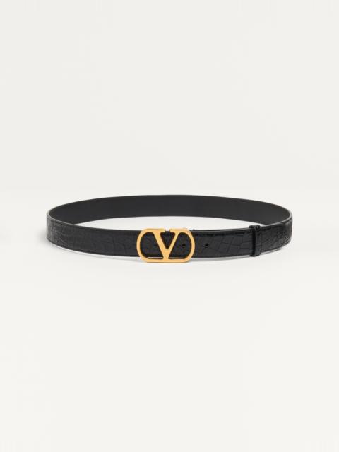 VLOGO SIGNATURE CROCODILE BELT 30 MM