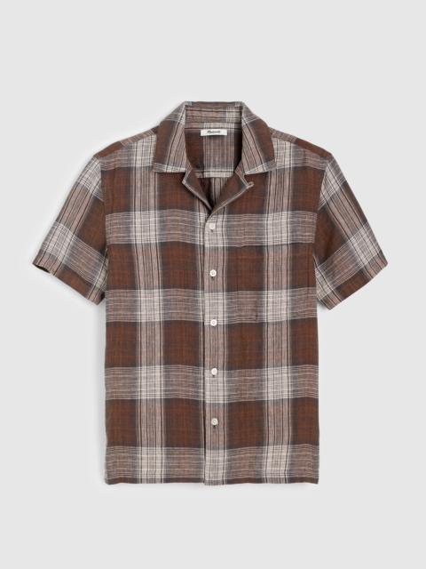 Short-Sleeve Camp Shirt in Linen
