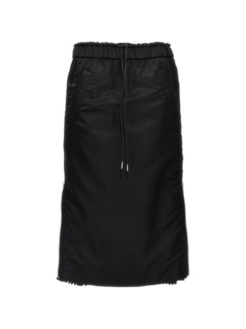 side-zip midi skirt