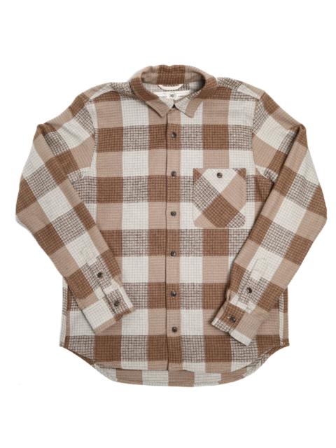 Oxford Shirt Tan Waffle Plaid