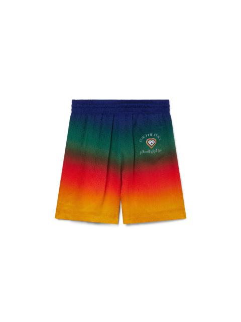 Peace Gradient Silk Shorts