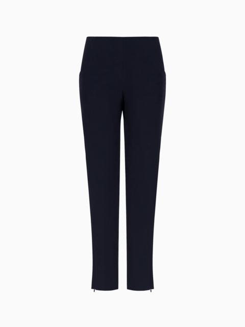 Cigarette pants in pure silk