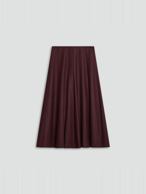 Flared Midi Skirt in Sleek Flannel