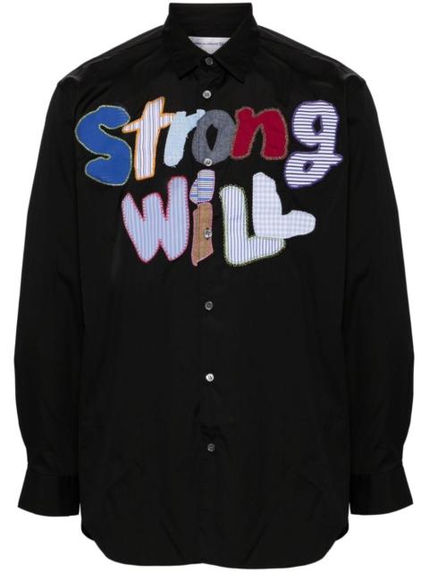 Strong Will embroidered shirt