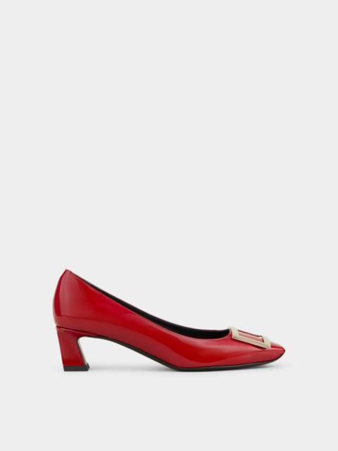 Trompette Metal Buckle Pumps in Patent Leather