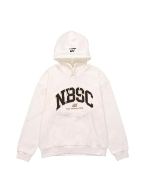 New Balance Logo Print Hoodie 'White Tan' 5CC44353-IV