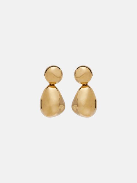Double Ball gold-plated sterling silver earrings
