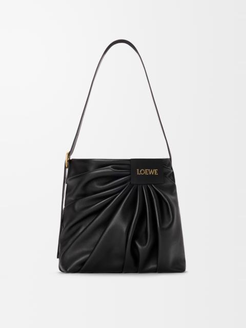 Draped tote in mellow nappa lambskin