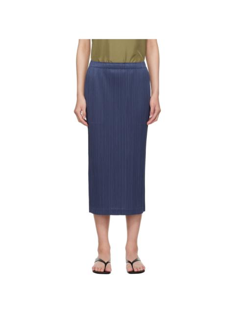 Navy May Loop Bottoms Midi Skirt