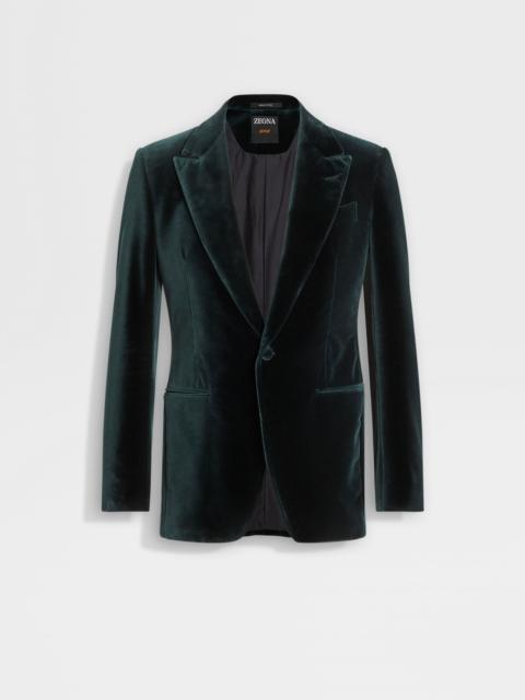 DARK TEAL BLUE COTTON JACKET