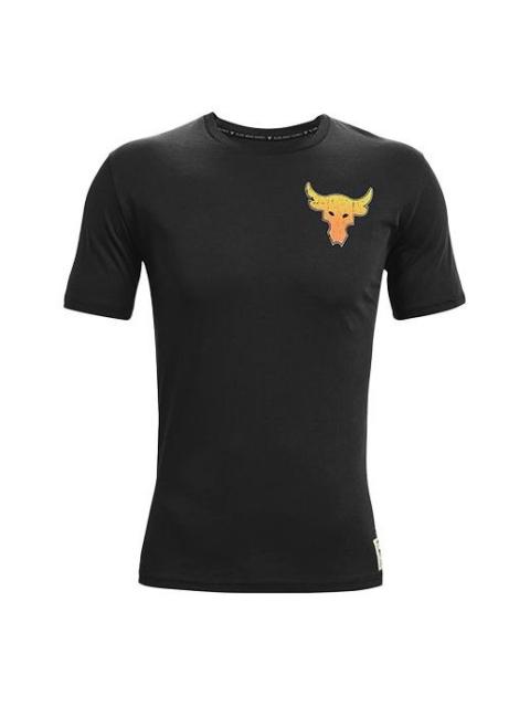 Under Armour Project Rock Iron Tour T-Shirt 'Black Yellow' 1363559-001