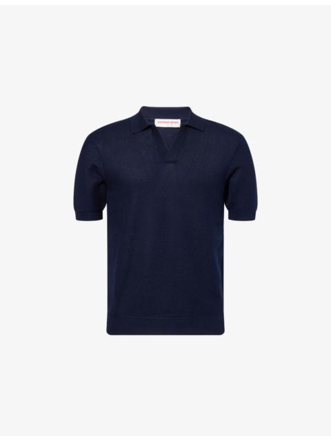 Horton Short-Sleeve Knitted Polo Top