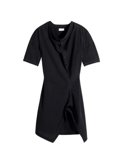 asymmetric mini shirt dress