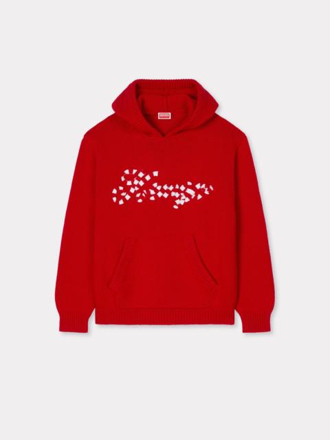 'KENZO Winter Holidays' embroidered hoodie cardigan in cotton and wool