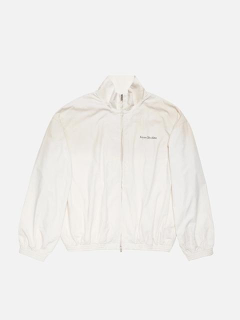 Logo zipper jacket - Dusty white