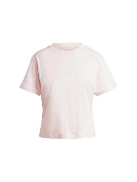 adidas Women's Essentials Small Logo T-Shirt Sandy Pink