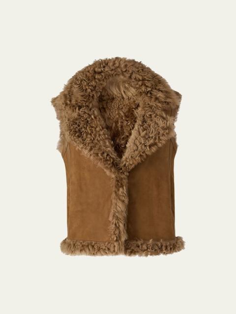 Kasia Reversible Shearling Leather Vest