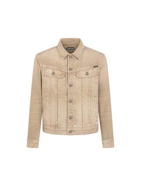 WASHED SAND ICON DENIM JACKET