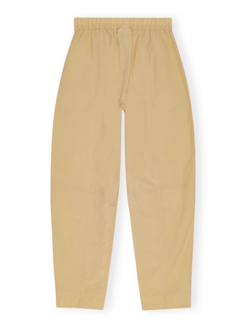 BEIGE ELASTICATED CURVE TROUSERS