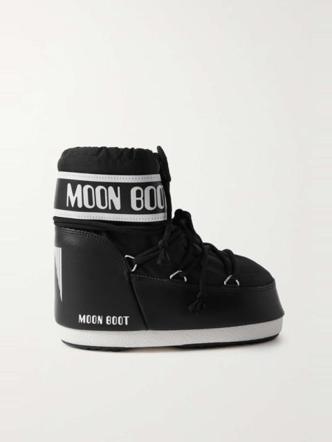 Icon Low shell and faux leather snow boots Black