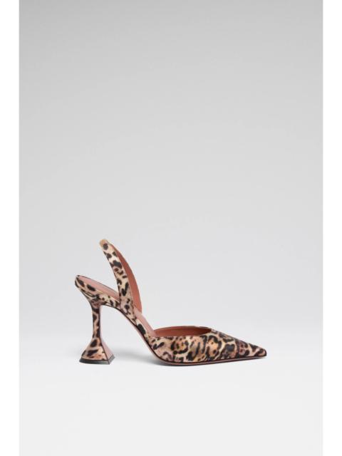 HOLLI SLING 95 LEOPARD SATIN