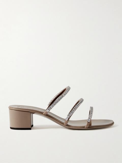 Roll Crystal-embellished Leather Sandals