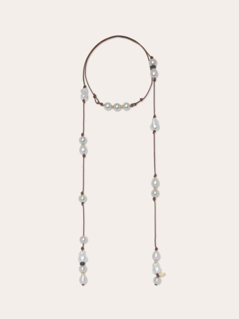 Riya Pearl Cord Wrap Necklace
