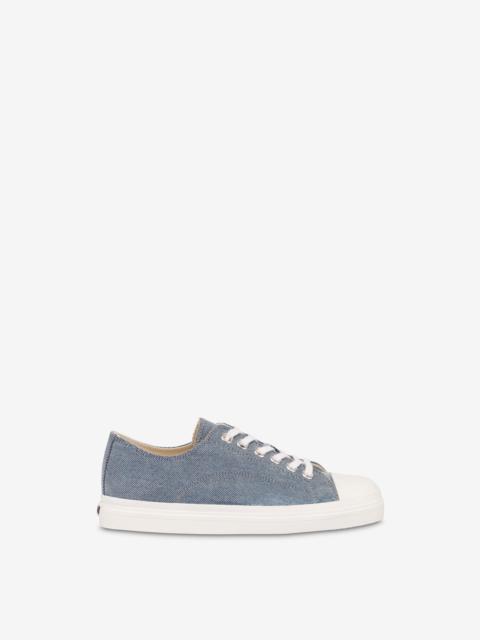 FLOCKED DENIM SNEAKERS