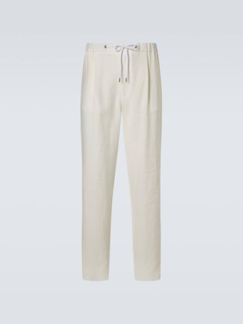 Linen canvas tapered pants